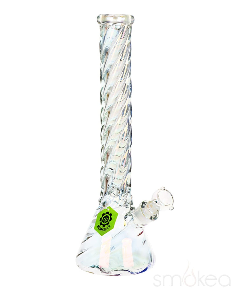 SeshGear Positive Twist Beaker Glass Bong Large