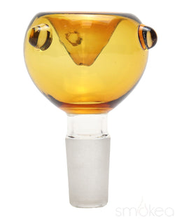 SMOKEA 14mm Glass on Glass Bubble Bowl Amber