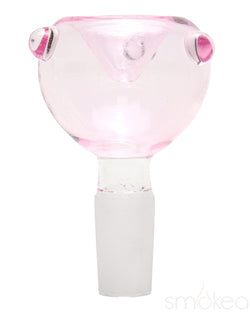 SMOKEA 14mm Glass on Glass Bubble Bowl Pink