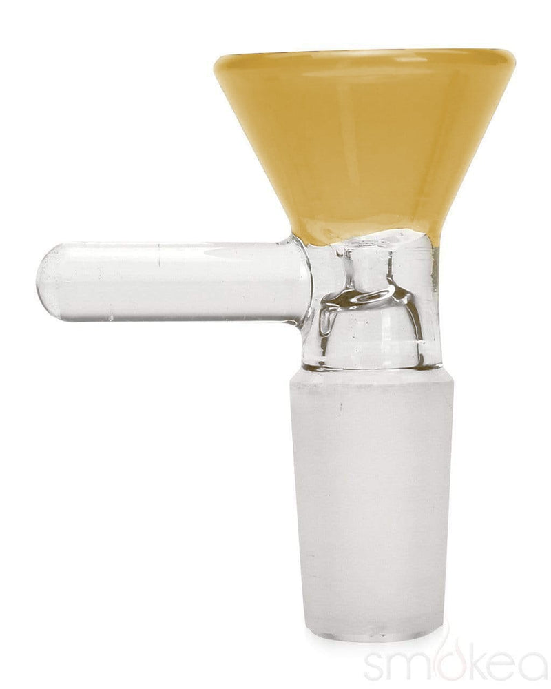 SMOKEA 14mm Glass on Glass Funnel Bowl Yellow
