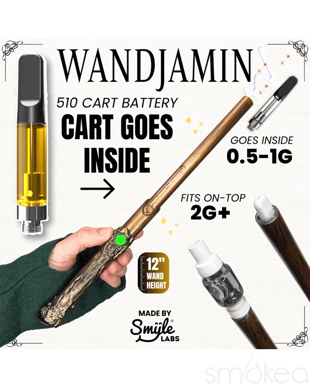 Smyle Labs Wandjamin Vape Cart Battery Smyle Labs Wandjamin Vape Cart Battery