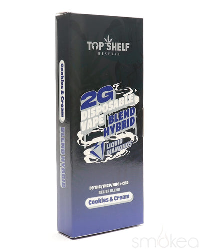 Top Shelf Hemp 2g Liquid Diamonds Blend Vape - Cookies & Cream