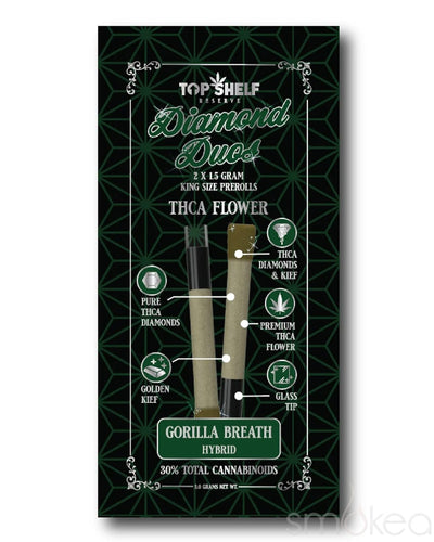 Top Shelf Hemp THCA King Size Diamond Duos - Gorilla Breath