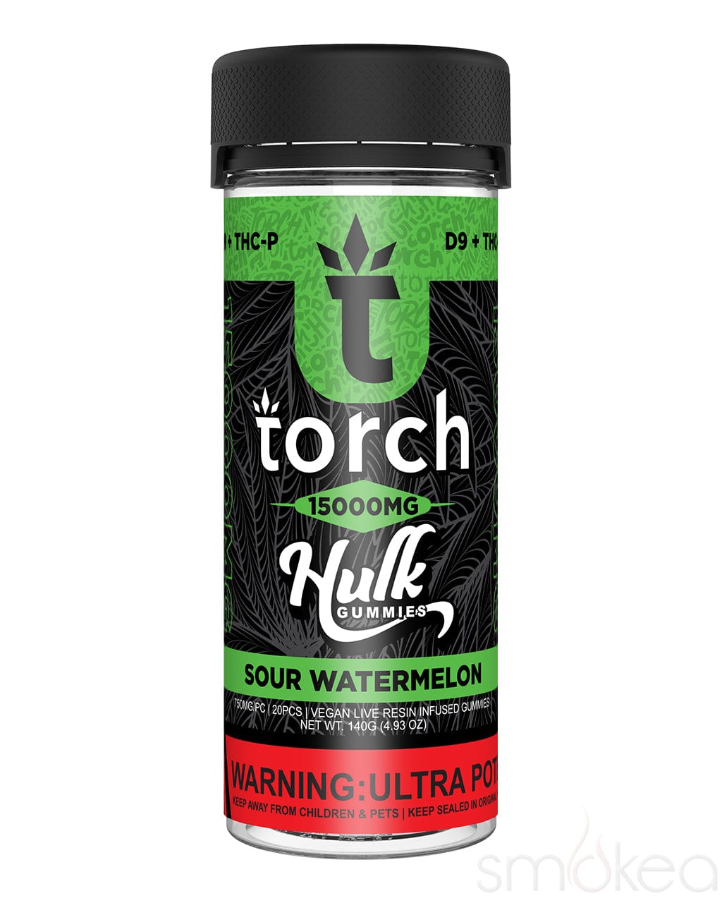 Torch 15000mg Delta 9 + THCP Hulk Gummies - Sour Watermelon