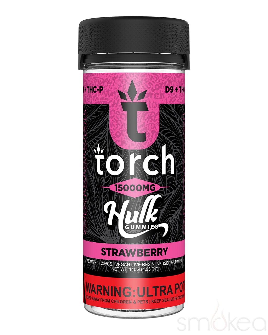 Torch 15000mg Delta 9 + THCP Hulk Gummies - Strawberry