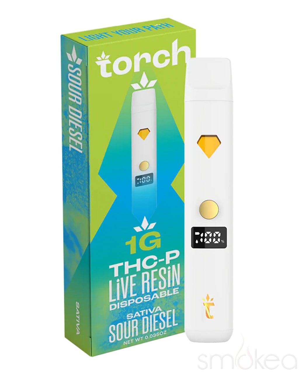 Torch 1g THCP Live Resin Disposable Vape - Sour Diesel Torch 1g THCP Live Resin Disposable Vape - Sour Diesel