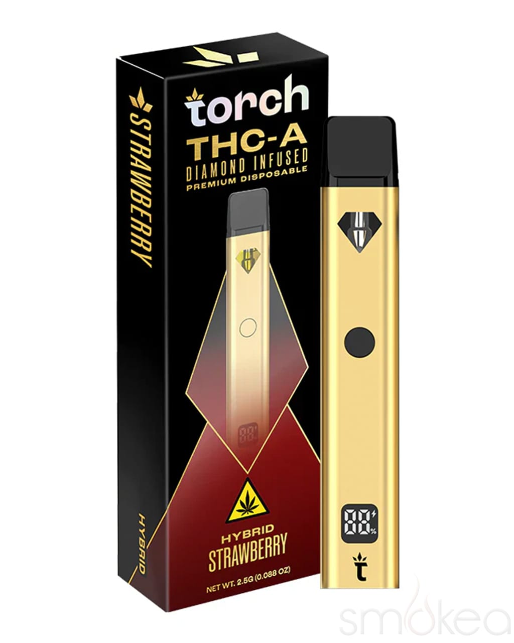 Torch 2.5g THCA Diamond Infused Vape - Strawberry Torch 2.5g THCA Diamond Infused Vape - Strawberry