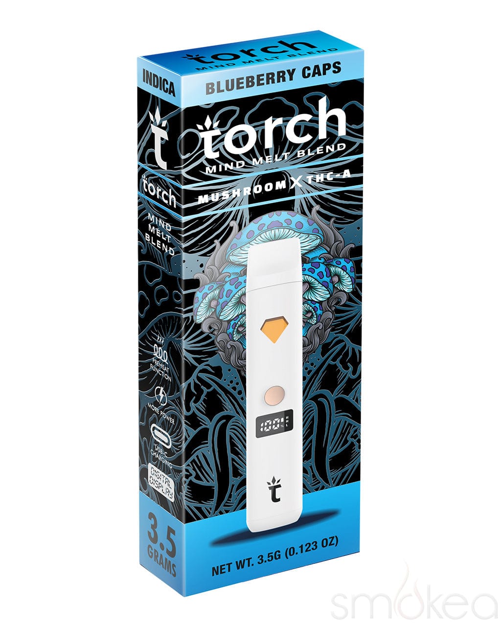 Torch 3.5g Mind Melt Blend Disposable Vape - Blueberry Caps Torch 3.5g Mind Melt Blend Disposable Vape - Blueberry Caps
