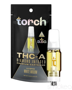 Torch 3.5g THCA T5 Diamond Infused Cartridge - White Widow