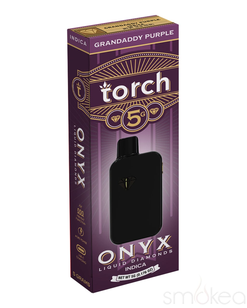 Torch 5g Onyx THCA Liquid Diamonds Vape - Grandaddy Purple
