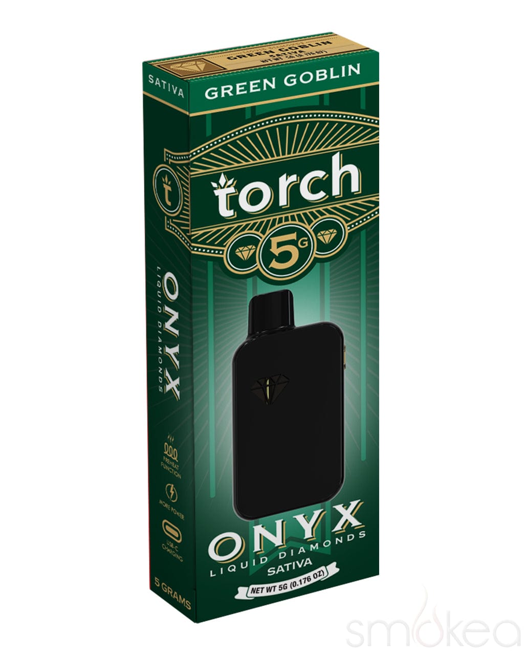 Torch 5g Onyx THCA Liquid Diamonds Vape - Green Goblin Torch 5g Onyx THCA Liquid Diamonds Vape - Green Goblin