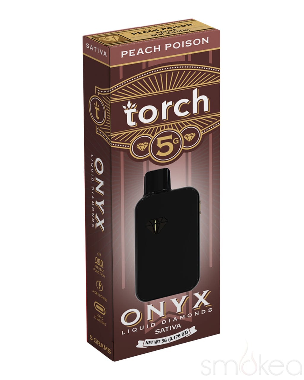 Torch 5g Onyx THCA Liquid Diamonds Vape - Peach Poison