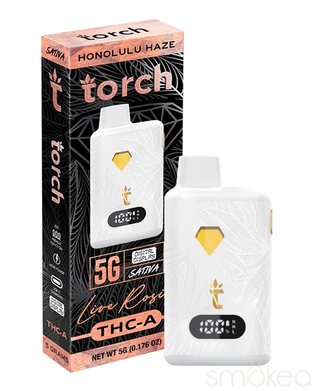 Torch 5g THCA Live Rosin Disposable Vape - Honolulu Haze Torch 5g THCA Live Rosin Disposable Vape - Honolulu Haze