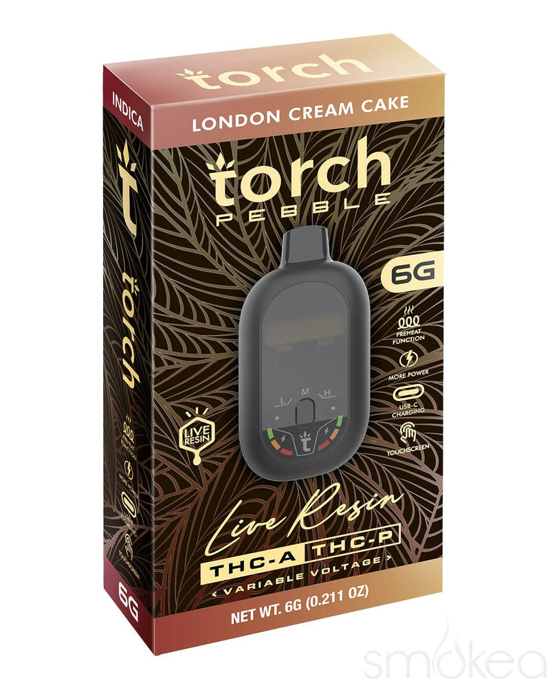 Torch 6g Pebble THCA Live Resin Blend Vape - London Cream Cake