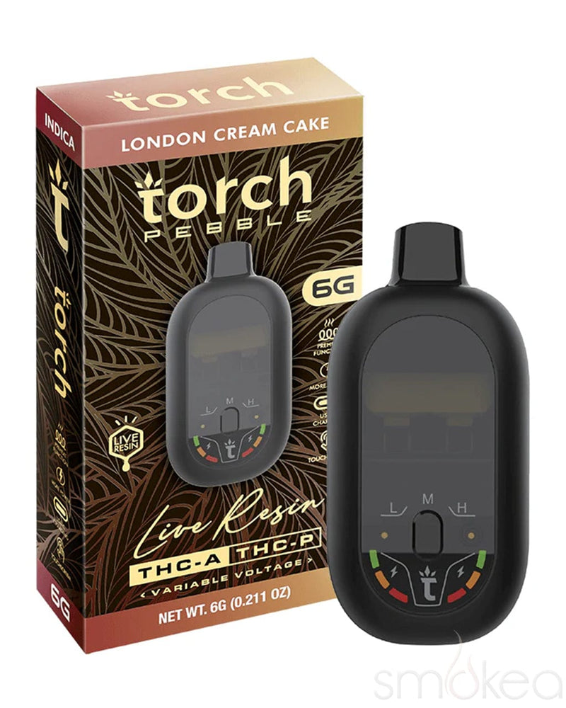 Torch 6g Pebble THCA Live Resin Blend Vape - London Cream Cake