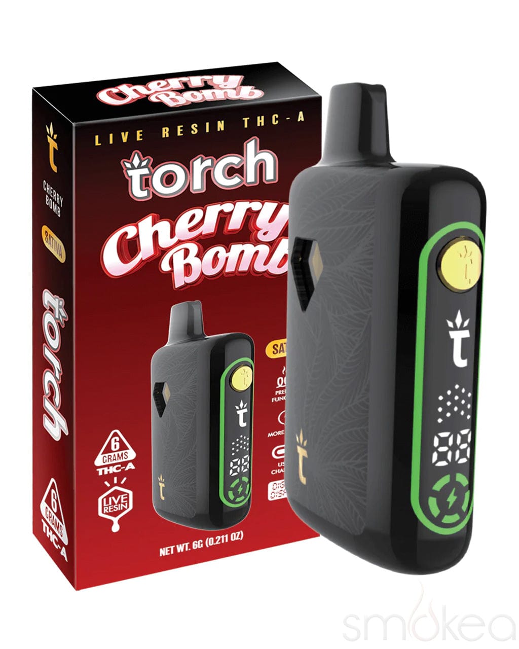 Torch 6g Pulse THCA Live Resin Blend Vape - Cherry Bomb Torch 6g Pulse THCA Live Resin Blend Vape - Cherry Bomb