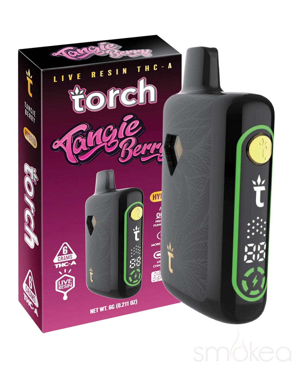 Torch 6g Pulse THCA Live Resin Blend Vape - Tangie Berry