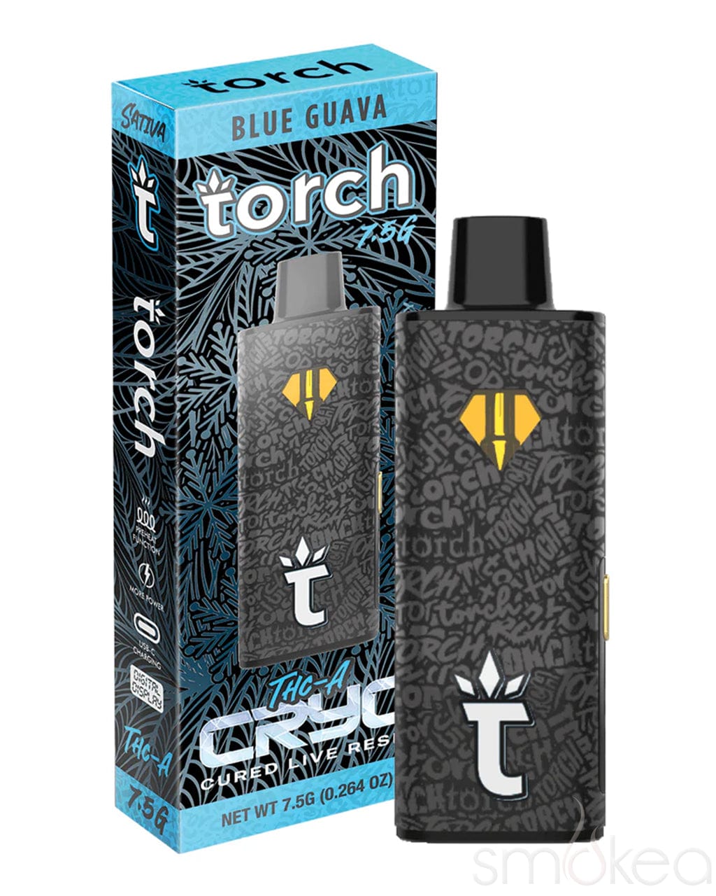 Torch 7.5g Cryo THCA Cured Live Resin Vape - Blue Guava
