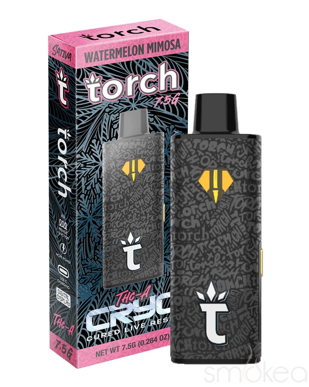 Torch 7.5g Cryo THCA Cured Live Resin Vape - Watermelon Mimosa Torch 7.5g Cryo THCA Cured Live Resin Vape - Watermelon Mimosa