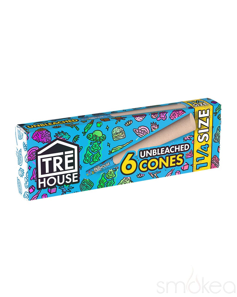 TRĒ House 1 1/4 Premium Unbleached Pre-Rolled Cones