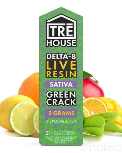 TRĒ House 2g Live Resin Delta 8 Vape - Green Crack