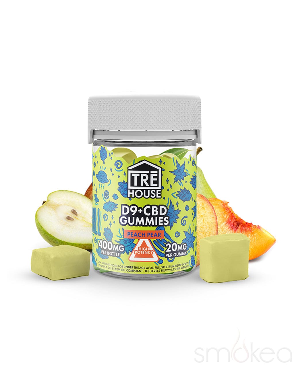 TRĒ House Delta 9 w/ CBD Gummies - Peach Pear