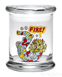 420 Science Glass Pop Top Storage Jar Large / Fire Bud