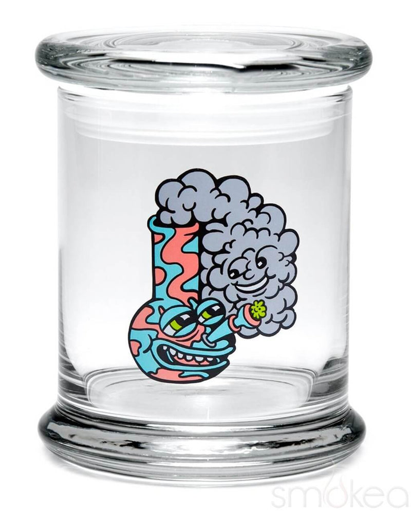 420 Science Glass Pop Top Storage Jar Large / Happy Bong