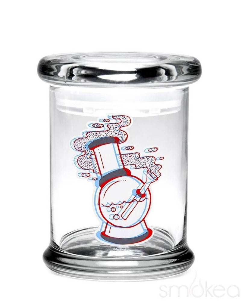 420 Science Glass Pop Top Storage Jar Medium / 3D Water Pipe