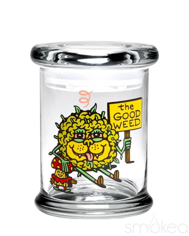 420 Science Glass Pop Top Storage Jar Medium / The Good Weed