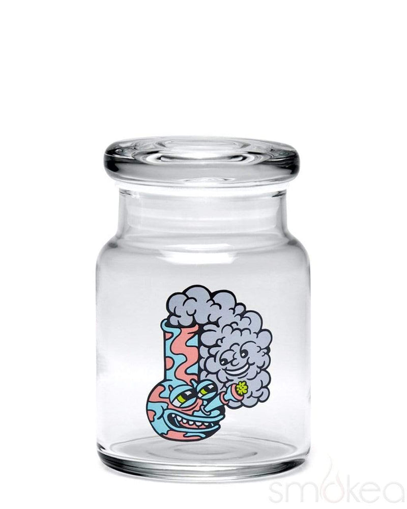 420 Science Glass Pop Top Storage Jar Small / Happy Bong