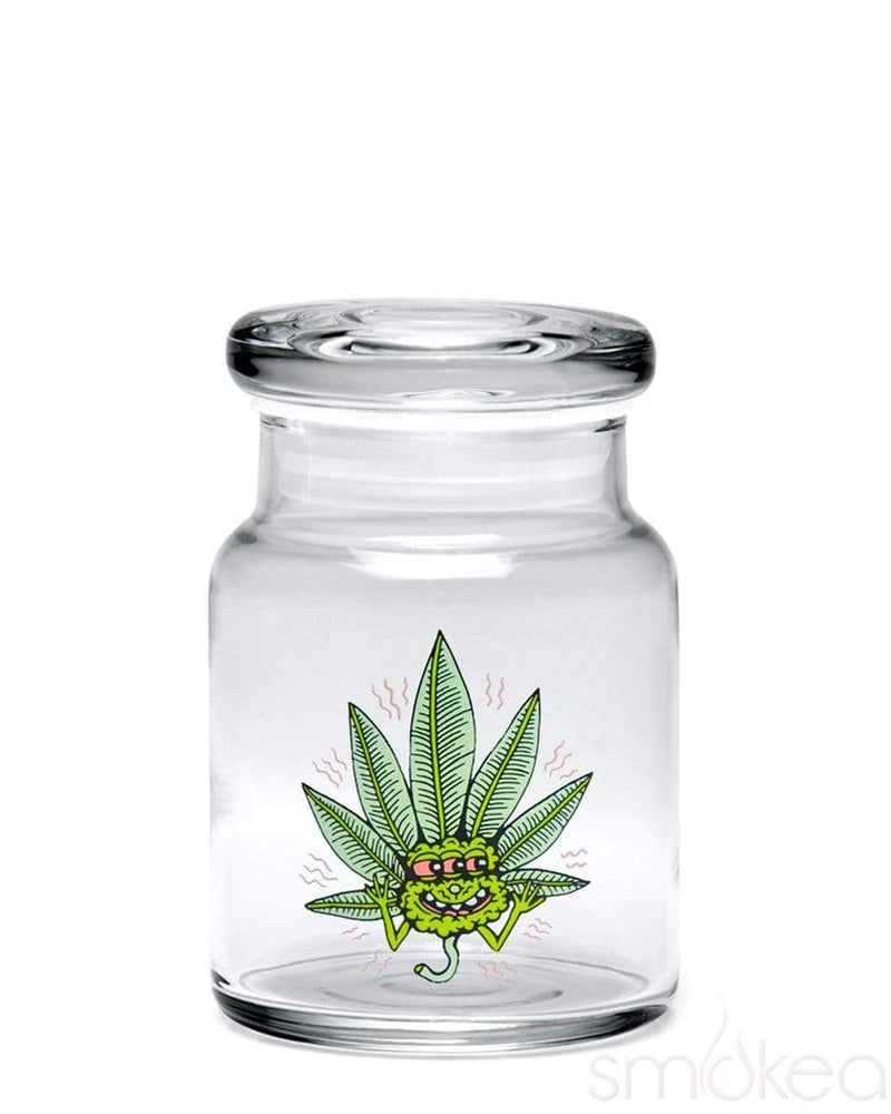 420 Science Glass Pop Top Storage Jar Small / Happy Leaf