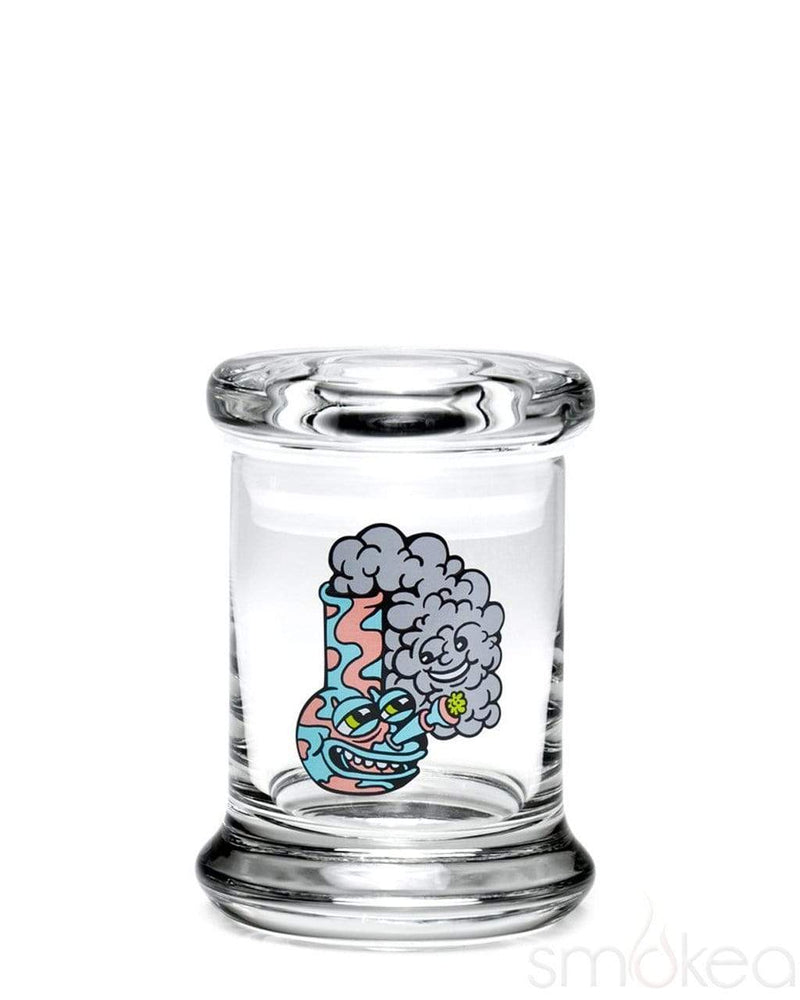 420 Science Glass Pop Top Storage Jar X-Small / Happy Bong