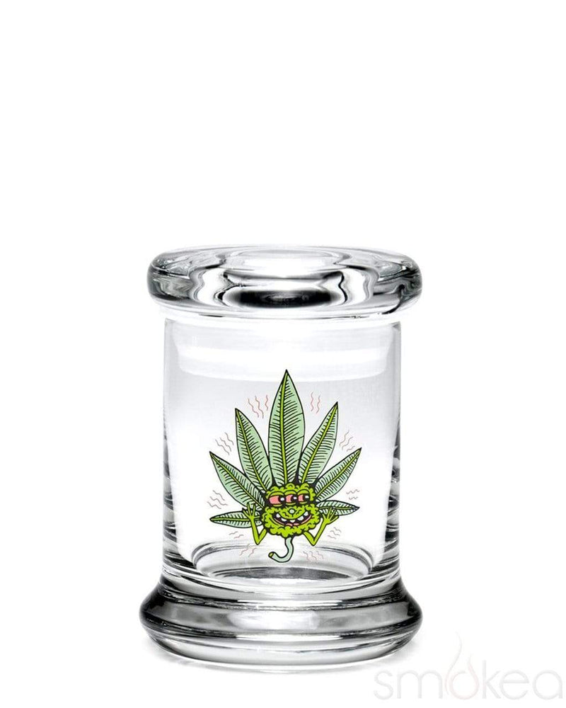 420 Science Glass Pop Top Storage Jar X-Small / Happy Leaf