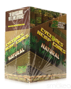 Cyclones Natural Hemp Pre-Rolled Cone Blunt Wraps (2-Pack) - SMOKEA®
