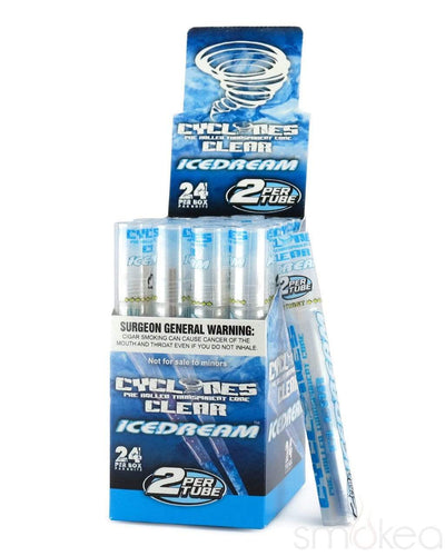 Cyclones Pre-Rolled Clear Cone Blunt Wrap (2-Pack)