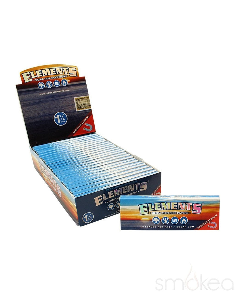 Elements 1 1/4 Ultra Thin Rice Rolling Papers - SMOKEA®