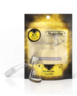 Honeybee Herb Yellow Line 45° Fat Bottom Quartz Banger - SMOKEA®