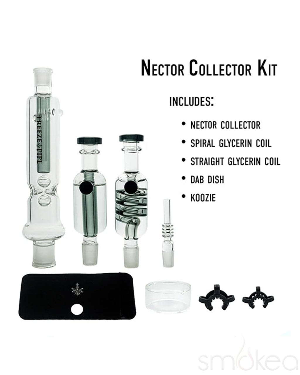 Freeze Nectar Collector Kit: Frozen Glycerin Dab Straw - Black and Red -  Quartz Banger