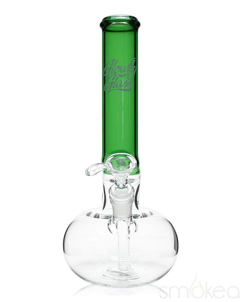 Glowfly Glass 12" Color Zig Zag Bong Green