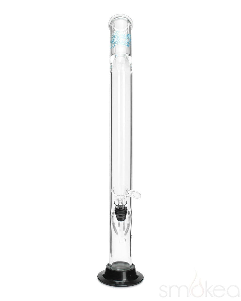 Glowfly Glass 18" Bent Straight Bong w/ Removable Base