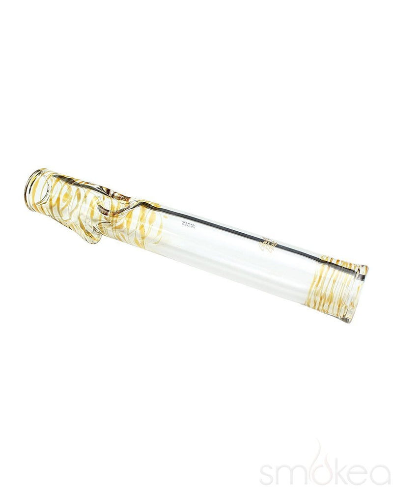 Glowfly Glass Clear Steamroller Pipe Amber