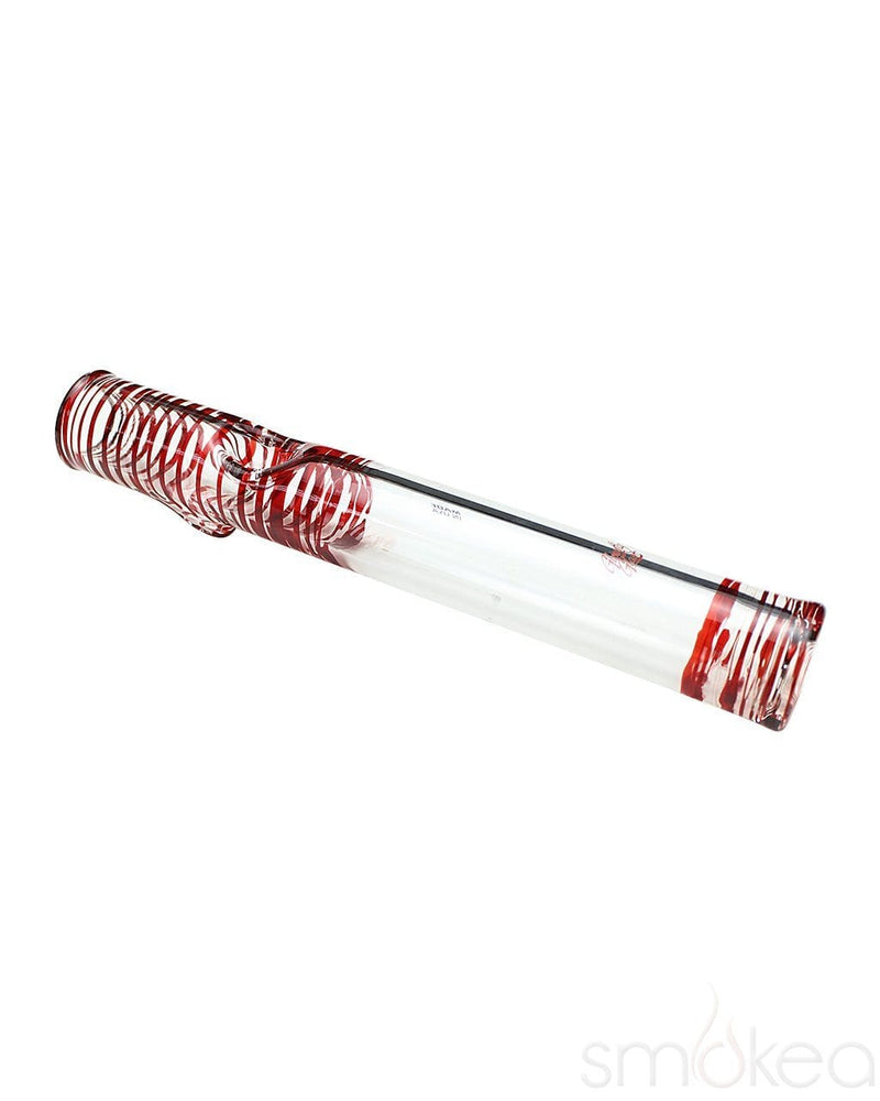 Glowfly Glass Clear Steamroller Pipe Red