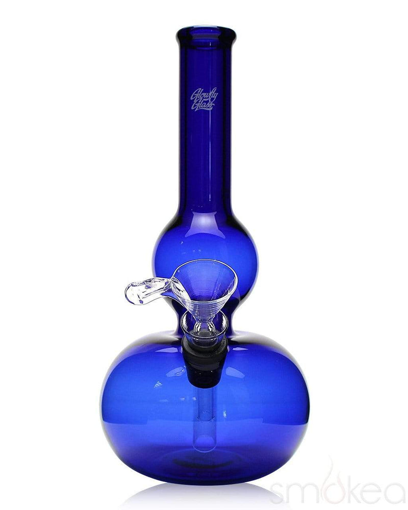Glowfly Glass Double Bubble Bong Blue