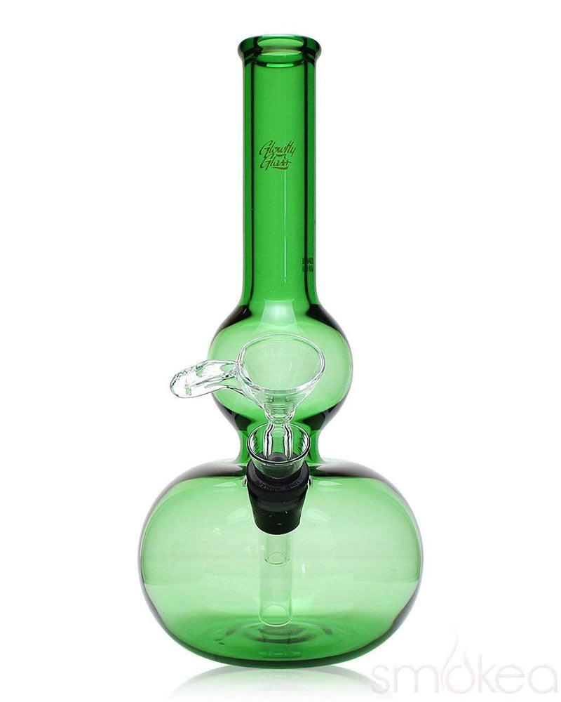 Glowfly Glass Double Bubble Bong Green
