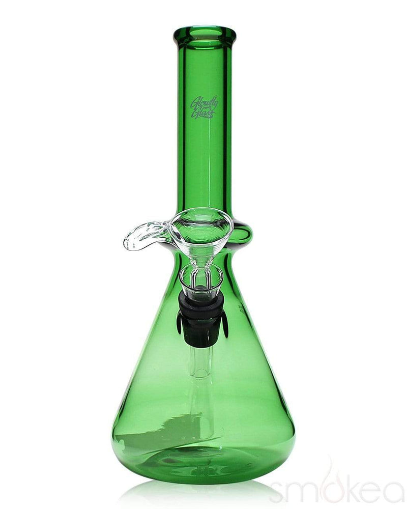 Glowfly Glass Small Beaker Bong Green