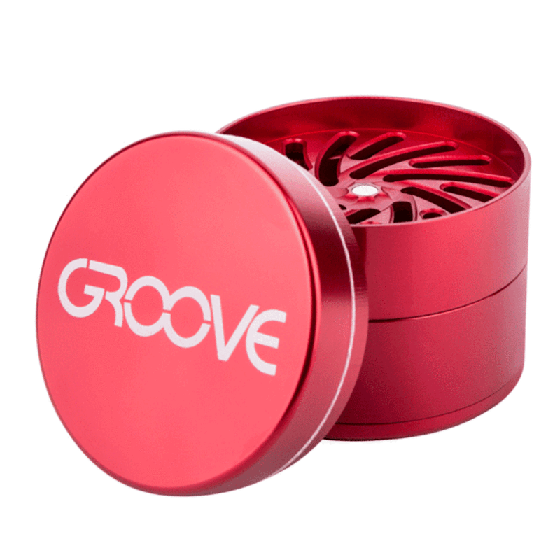 Groove by Aerospaced 4-Piece Grinder Red / 2.0" (50mm)