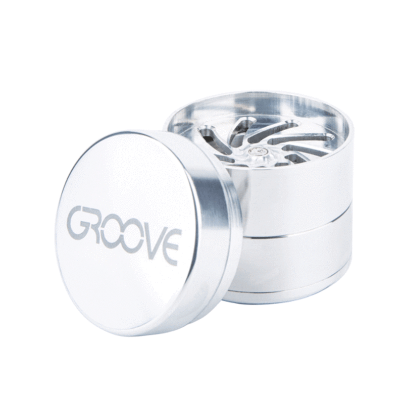 Groove by Aerospaced 4-Piece Grinder Silver / 2.0" (50mm)