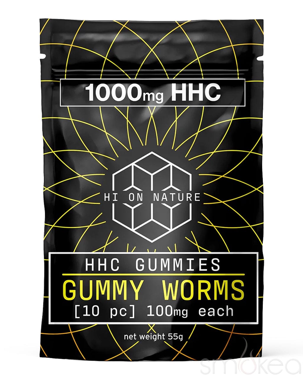 Hi On Nature 1000mg HHC Neon Worms Gummies (10-Pack)