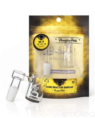 Honeybee Herb Yellow Line 90° Core Reactor Sidecar Quartz Banger